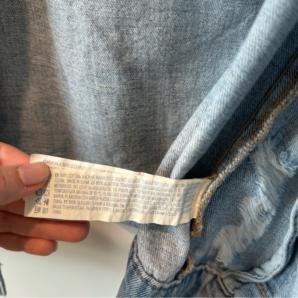 Forever 21 Distressed Denim Blue Jean Jacket Small Rodeo Festival Rustic Cowgirl - Picture 4 of 11